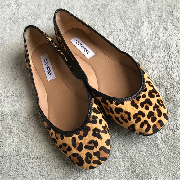 steve madden calf hair leopard flats
